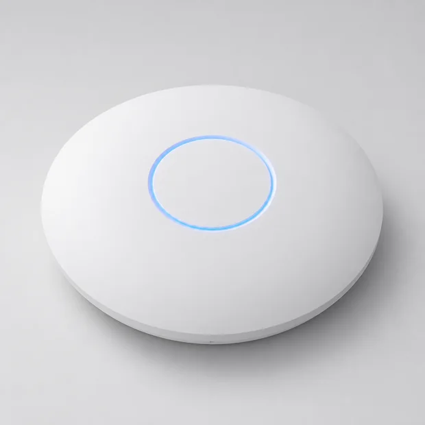 Unbranded simulated circular wireless access point product render