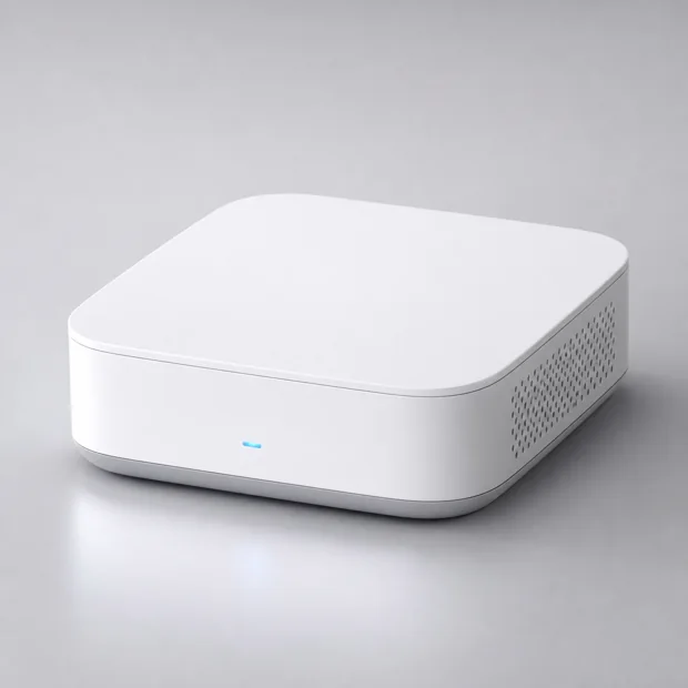 Unbranded simulated compact network gateway product render